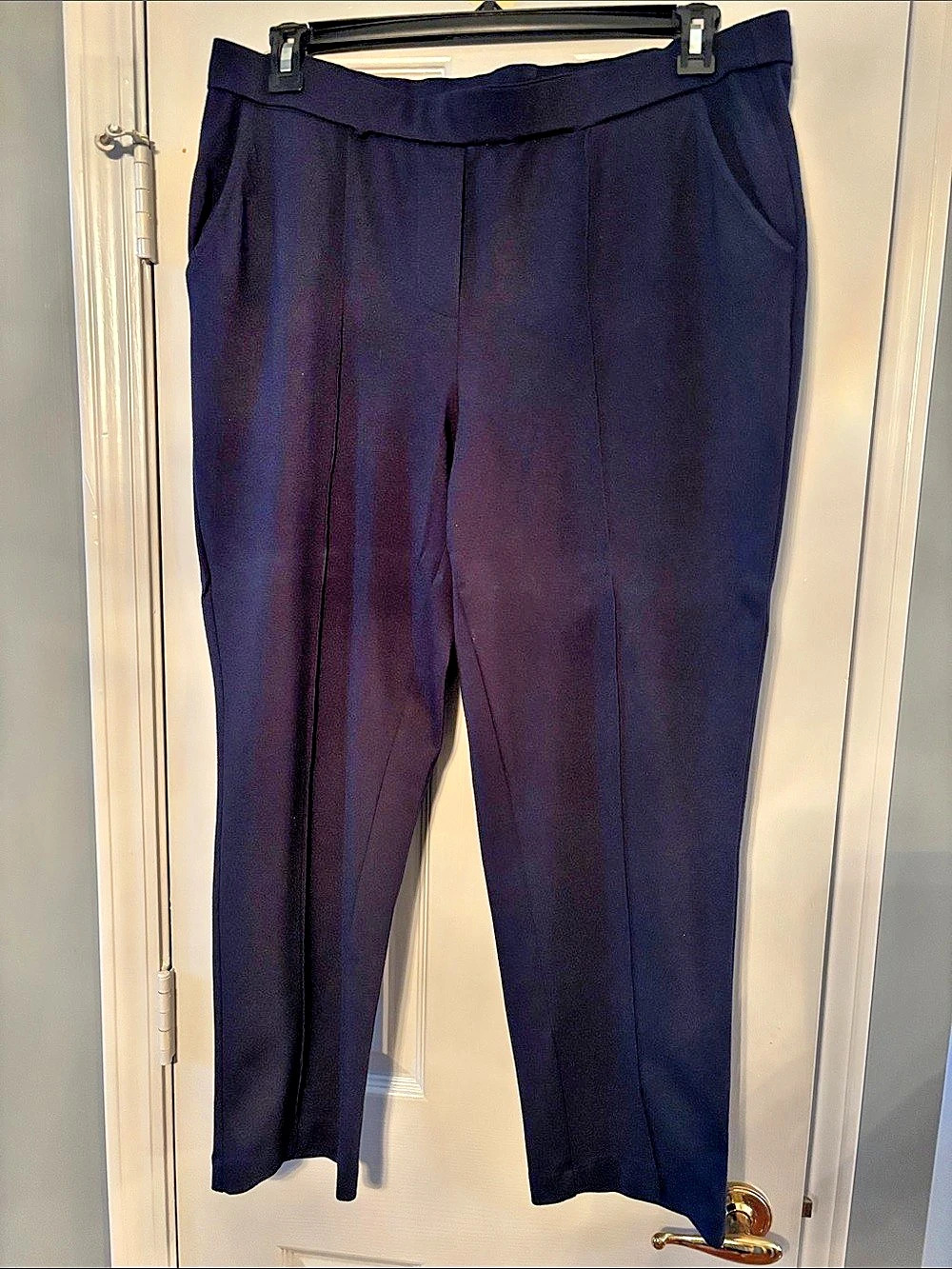 JNY Pull-on Elastic Waist Navy Pants